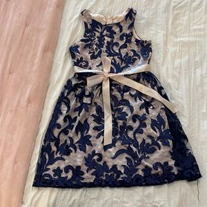 Rare editions Navy blue sequin dress